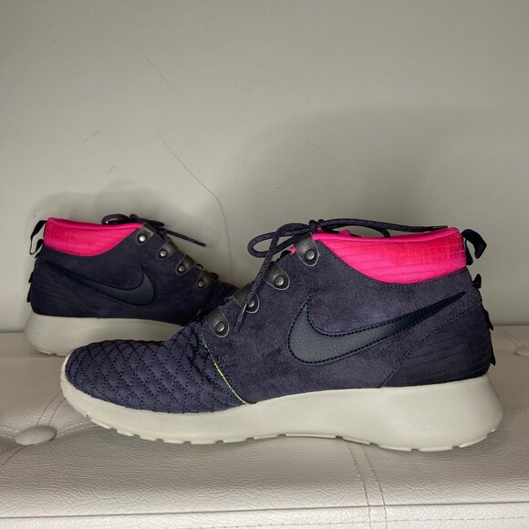 Nike Roshe Run Sneakerboot Obsidian Pink Sz 9.5 Mid Top 615601-006 main image 6